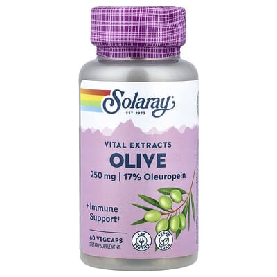 Solaray Vital Extracts Оливковое масло, 60 капсул