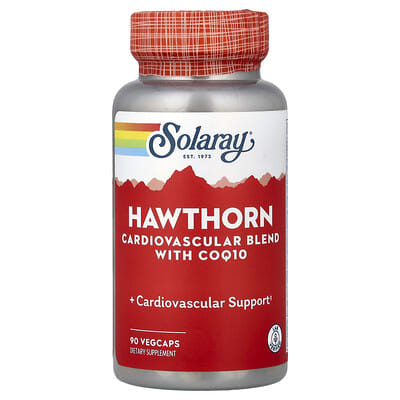 Hawthorn смесь для поддержки сердечно-сосудистой системы с COQ10, 90 VegCaps