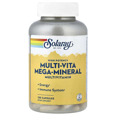 Solaray Multi-Vita Mega-Mineral, мультивитамины, 120 капсул