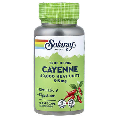 True Herbs, Cayenne, 515 mg, 100 вегетарианских капсул