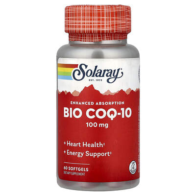 Solaray Bio COQ-10, улучшенное усвоение, 60 мягких капсул