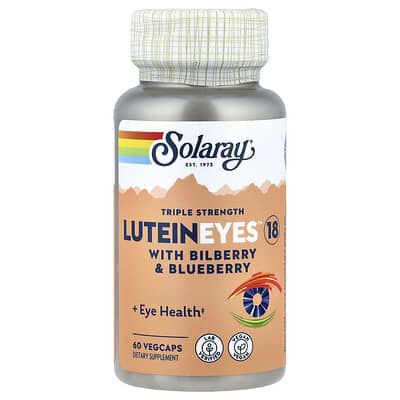 Solaray LuteinEyes™ 18 с черникой и голубикой Triple Strength 60 VegCaps