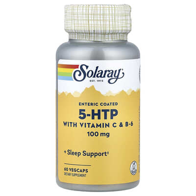 5-HTP with Vitamin C & B-6, 60 Vegcaps