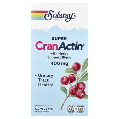 Super CranActin® с травяной смесью, 400 mg, 120 вегетарианских капсул