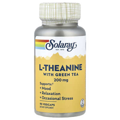 L-Theanine с зеленым чаем, 90 вегетарианских капсул