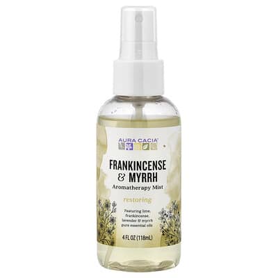 Мист для ароматерапии, ладан и мирра, 4 fl oz (118 ml)