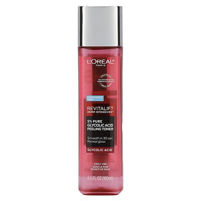 Очищающий тоник L'Oréal Revitalift Derm Intensives, 5% Pure Glycolic Acid, без отдушек, 6 fl oz (180 ml)