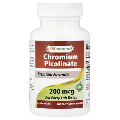 Chromium Picolinate, 200 mcg, 240 таблеток