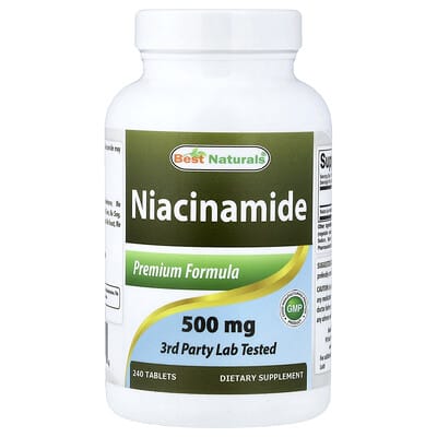 Best Naturals Ниацинамид, 500 mg, 240 таблеток