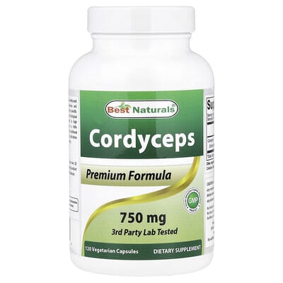 Кордицепс Best Naturals, 750 mg, 120 вегетарианских капсул
