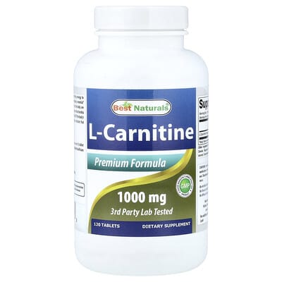 L-Carnitine, 1,000 mg, 120 таблеток