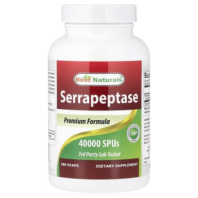 Best Naturals Serrapeptase, 180 капсул