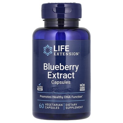 Life Extension Капсулы с экстрактом черники, 60 вегетарианских капсул