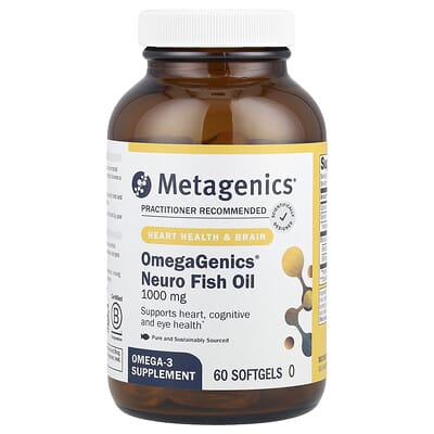 OmegaGenics® Neuro Fish Oil, 1,000 mg, 60 мягких капсул