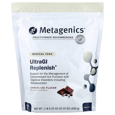 UltraGI Replenish®, медицинское питание, шоколад, 22.22 oz (630 g)