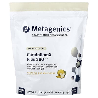 UltraInflamX Plus 360°, медицинское питание, ананас-банан, 22.22 oz (630 g)