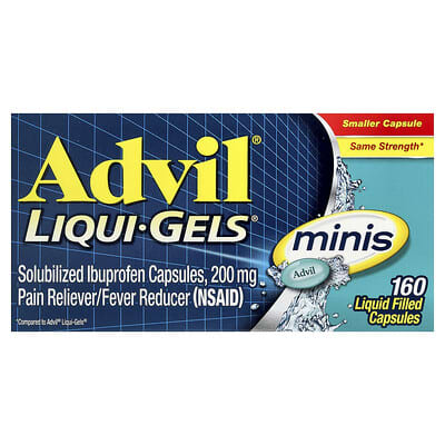 Ibuprofen Liqui-Gels®, Minis, 200 mg, 160 Liquid Filled Capsules