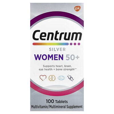 Silver Women 50+ Multivitamin, 100 Tablets