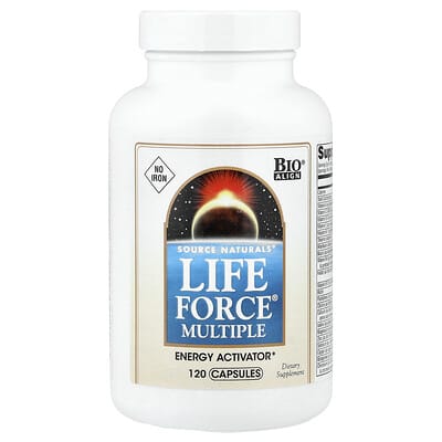 Мультивитамины Source Naturals Life Force® Multiple, без железа, 120 капсул