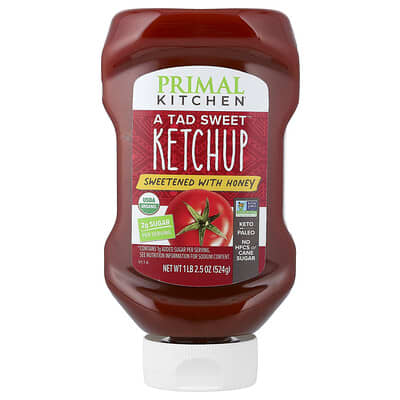 Primal Kitchen A Tad Sweet™ Кетчуп с медом, 1 lb 2.5 oz (524 g)