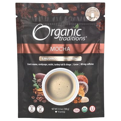 Superfoods, Mushroom Coffee, Mocha, 3.5 oz (100 g)