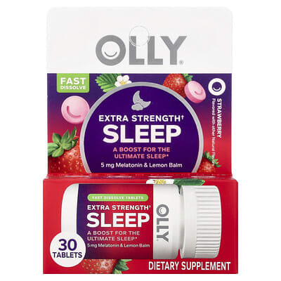 OLLY Sleep Extra Strength Strawberry, 30 таблеток