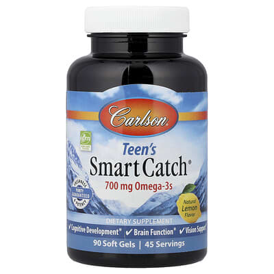 Teen's Smart Catch®, Natural Lemon, 90 Soft Gels