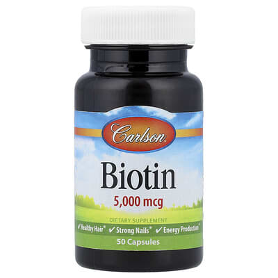 Биотин, 5,000 mcg, 50 капсул
