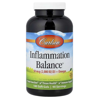Inflammation Balance®, натуральный лимон, 180 мягких капсул