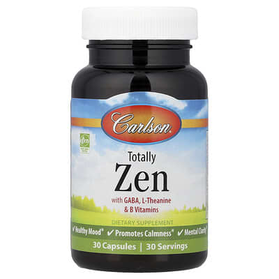 Totally Zen с GABA, L-Theanine и витаминами группы B, 30 капсул