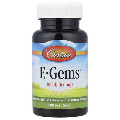 Carlson E-Gems®, 67 mg (100 IU), 100 мягких капсул