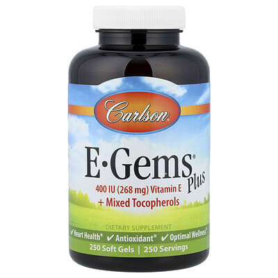 E-Gems® Plus, 250 мягких гелевых капсул