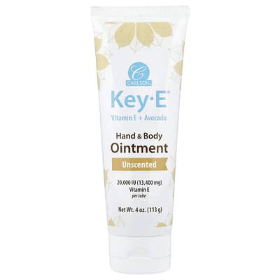 Мазь для рук и тела Key-E®, без запаха, 4 oz (113 g)