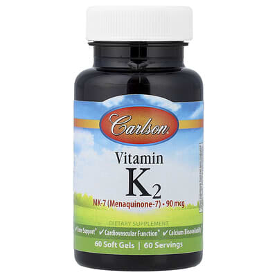 Vitamin K2, 90 mcg, 60 Soft Gels