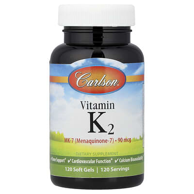 Vitamin K2, 90 mcg, 120 Soft Gels