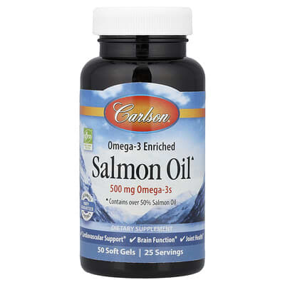 Лососевое масло с Omega-3, 50 мягких капсул