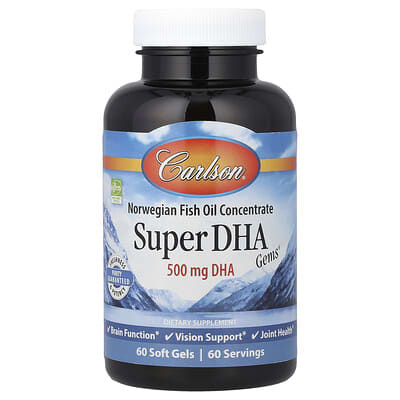 Carlson Super DHA Gems®, 60 мягких капсул