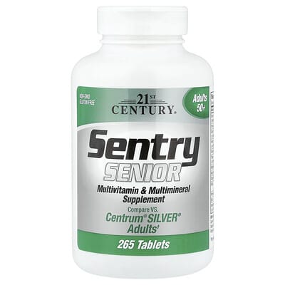 Sentry Senior, Мультивитаминная и минеральная добавка для взрослых 50+, 265 таблеток