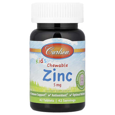 Kid's Chewable Zinc, Natural Mixed Berry, 5 mg, 42 Tablets