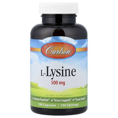 Carlson L-Lysine, 500 mg, 100 капсул
