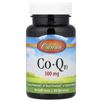 Carlson CoQ10, 300 mg, 30 мягких гелевых капсул