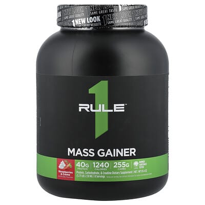 Rule One Proteins гейнер, клубника со сливками, 5.71 lb (2.59 kg)