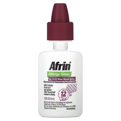 Назальный спрей Afrin от аллергии и гайморита, 1/2 fl oz (15 ml)