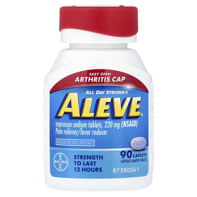 Naproxen Sodium Tablets, Easy Open Arthritis Cap, 220 mg, 90 Caplets