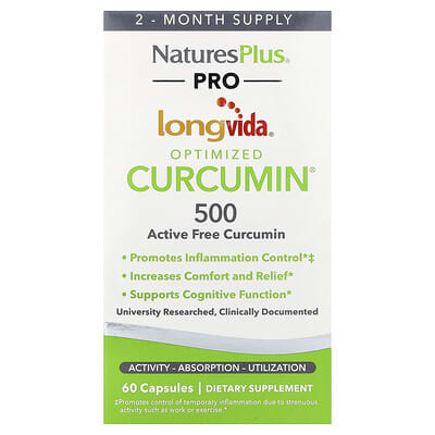 Pro Longvida® Optimized Curcumin® 500, 500 mg, 60 капсул