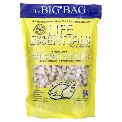 Лакомство для кошек и собак Cat-Man-Doo Life Essentials, Freeze Dried Chicken Littles, 16 oz (453.6 g)