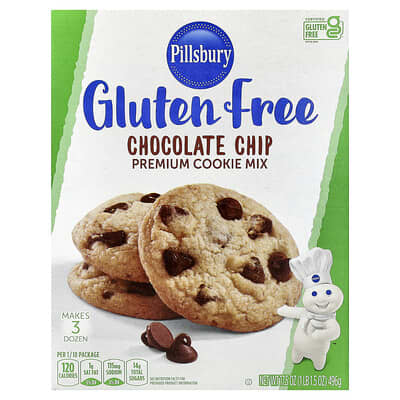 Pillsbury Смесь для печенья с шоколадной крошкой без глютена, 17.5 oz (496 g)