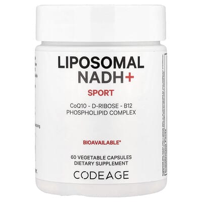 Sport, липосомальный NADH+, 60 растительных капсул