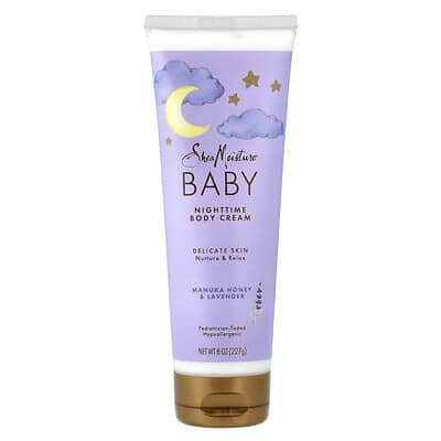 Baby, Nighttime Body Cream, Manuka Honey & Lavender, 8 oz (227 g)