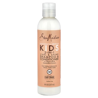 Детский шампунь и кондиционер 2-в-1 Curl & Shine, Coconut & Hibiscus, 8 fl oz (237 ml)